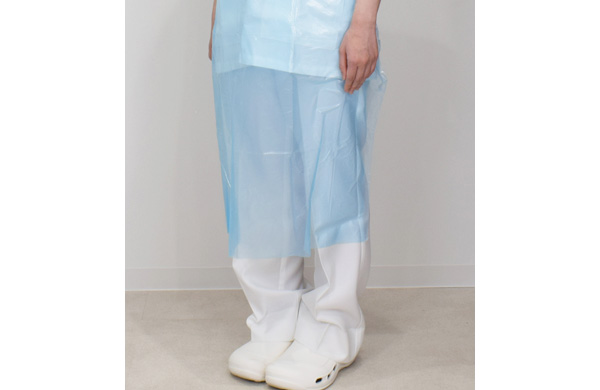 プラスチックエプロン装着